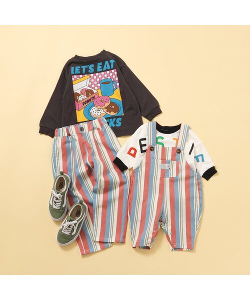 BREEZE(ブリーズ)の「【リンク】NEW シェフベビーサロペット(その他ベビーウェア・キッズ・ストライプ/その他3/アイボリー・70/80)」の8枚目の写真