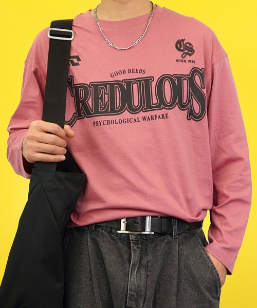 Burner(バーナー)の「【GROOVY STORE】ワイドシルエットロングスリーブTシャツ(Tシャツ/カットソー・メンズ・スミクロ/モカ/インディゴブルー/ダークブルー/ホワイト/ホワイト系その他3/ライトブラック/ピンク系/ブラック/ブラック系その他2/ピーコックグリーン系/ホワイト系その他2・M/L/LL)」の12枚目の写真