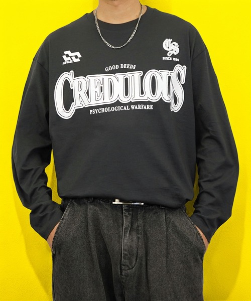 Burner(バーナー)の「【GROOVY STORE】ワイドシルエットロングスリーブTシャツ(Tシャツ/カットソー・メンズ・スミクロ/モカ/インディゴブルー/ダークブルー/ホワイト/ホワイト系その他3/ライトブラック/ピンク系/ブラック/ブラック系その他2/ピーコックグリーン系/ホワイト系その他2・M/L/LL)」の6枚目の写真