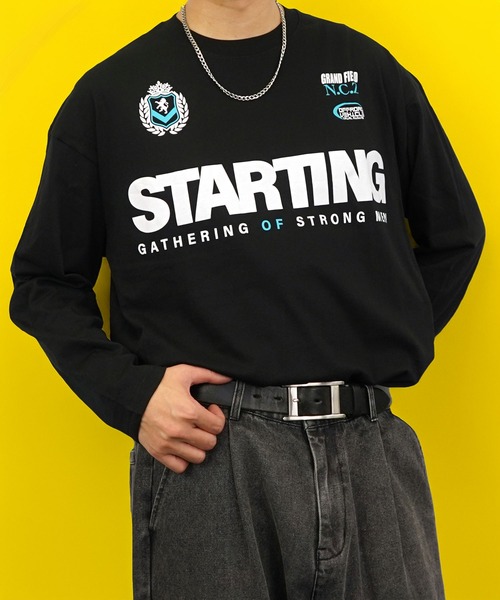 Burner(バーナー)の「【GROOVY STORE】ワイドシルエットロングスリーブTシャツ(Tシャツ/カットソー・メンズ・スミクロ/モカ/インディゴブルー/ダークブルー/ホワイト/ホワイト系その他3/ライトブラック/ピンク系/ブラック/ブラック系その他2/ピーコックグリーン系/ホワイト系その他2・M/L/LL)」の17枚目の写真