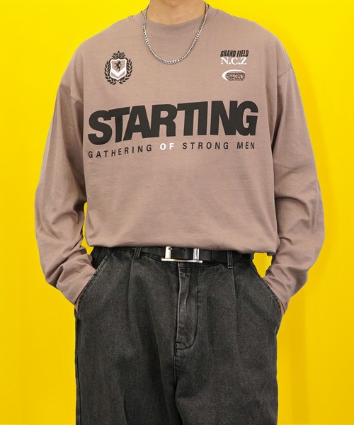 Burner(バーナー)の「【GROOVY STORE】ワイドシルエットロングスリーブTシャツ(Tシャツ/カットソー・メンズ・スミクロ/モカ/インディゴブルー/ダークブルー/ホワイト/ホワイト系その他3/ライトブラック/ピンク系/ブラック/ブラック系その他2/ピーコックグリーン系/ホワイト系その他2・M/L/LL)」の18枚目の写真
