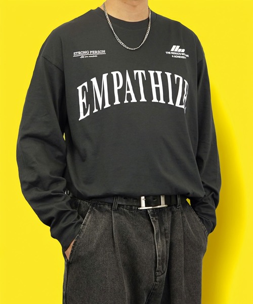 Burner(バーナー)の「【GROOVY STORE】ワイドシルエットロングスリーブTシャツ(Tシャツ/カットソー・メンズ・スミクロ/モカ/インディゴブルー/ダークブルー/ホワイト/ホワイト系その他3/ライトブラック/ピンク系/ブラック/ブラック系その他2/ピーコックグリーン系/ホワイト系その他2・M/L/LL)」の22枚目の写真