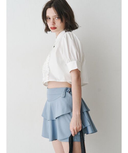 jouetie（ジュエティ）の「フリルレイヤード2WAYショートパンツ【セットアップ対応】（その他パンツ・レディース・グレー/ブルー/ブラック・MEDIUM）」の10枚目の写真