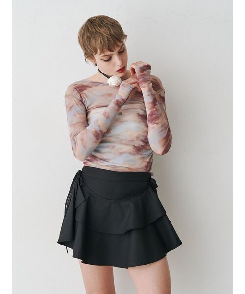 jouetie（ジュエティ）の「フリルレイヤード2WAYショートパンツ【セットアップ対応】（その他パンツ・レディース・グレー/ブルー/ブラック・MEDIUM）」の21枚目の写真