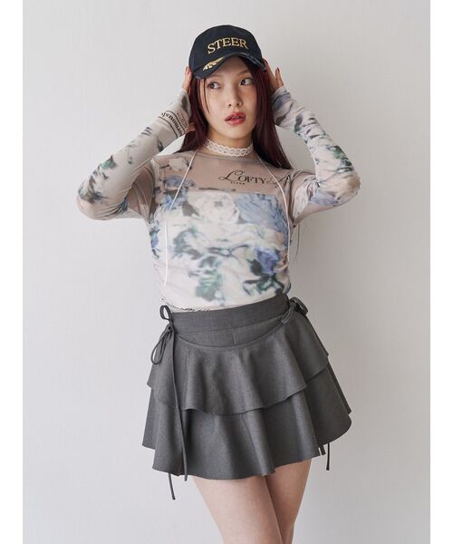 jouetie（ジュエティ）の「フリルレイヤード2WAYショートパンツ【セットアップ対応】（その他パンツ・レディース・グレー/ブルー/ブラック・MEDIUM）」の14枚目の写真