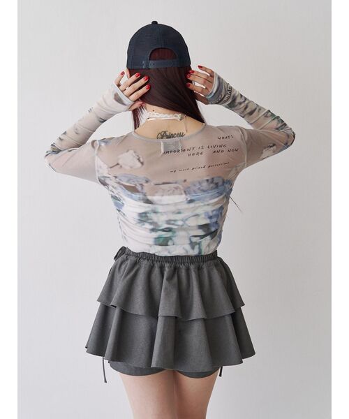 jouetie（ジュエティ）の「フリルレイヤード2WAYショートパンツ【セットアップ対応】（その他パンツ・レディース・グレー/ブルー/ブラック・MEDIUM）」の16枚目の写真