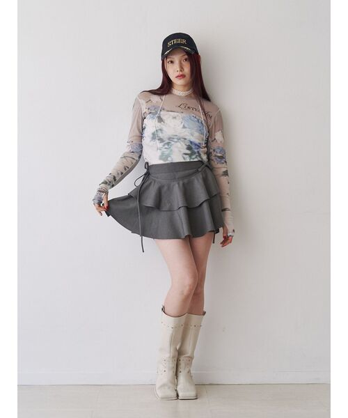 jouetie（ジュエティ）の「フリルレイヤード2WAYショートパンツ【セットアップ対応】（その他パンツ・レディース・グレー/ブルー/ブラック・MEDIUM）」の18枚目の写真