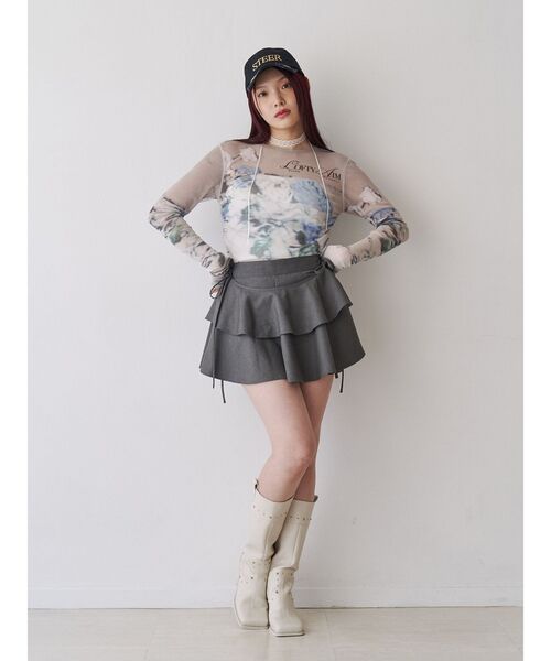 jouetie（ジュエティ）の「フリルレイヤード2WAYショートパンツ【セットアップ対応】（その他パンツ・レディース・グレー/ブルー/ブラック・MEDIUM）」の19枚目の写真