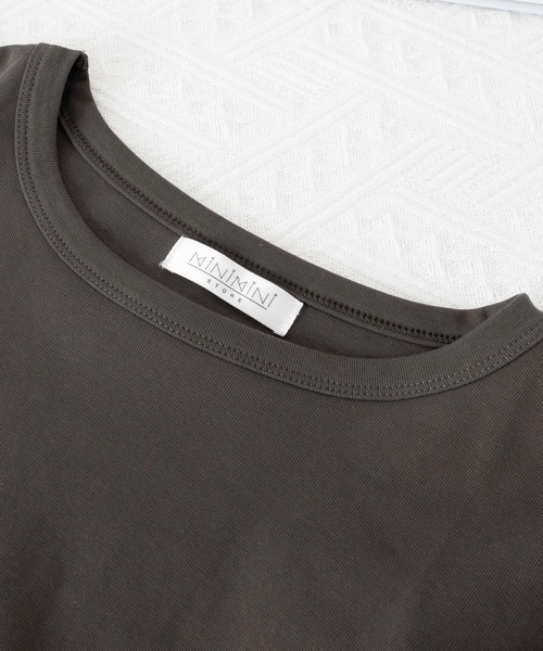 Miniministore（ミニミニストア）の「長袖Tシャツ 袖カットアウト カットソー（Tシャツ/カットソー・レディース・ダークグレー/ブラック・L/M）」の17枚目の写真