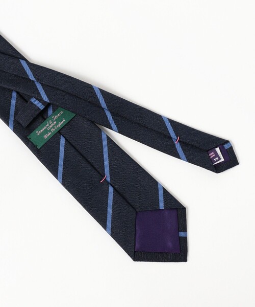 Seaward＆stearn（シーワードスターン）の「Seaward & Stearn / シルク ストライプ ネクタイ（ネクタイ・メンズ・ライトブルー/グレー/ネイビー/イエロー・ONE SIZE）」の11枚目の写真