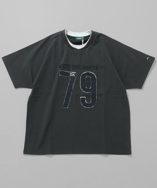 Bukta(バクタ)の「ヘビーウェイトゲームT(79)(Tシャツ/カットソー・メンズ・チャコール/ネイビー/オフホワイト・MEDIUM/LARGE/X-LARGE)」の1枚目の写真