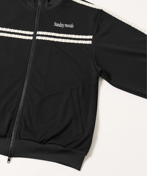 crank レースライン トラックジャケット ブラック crank レースライン トラックジャケット ブラック crank lace line