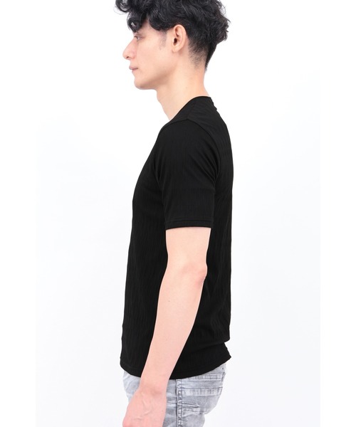 TORNADO MART(トルネードマート)の「TORNADO MART∴シャープウェービィジャージー半袖カットソー(Tシャツ/カットソー・メンズ・ブラック/ホワイト・M/L/LL/XXL)」の5枚目の写真