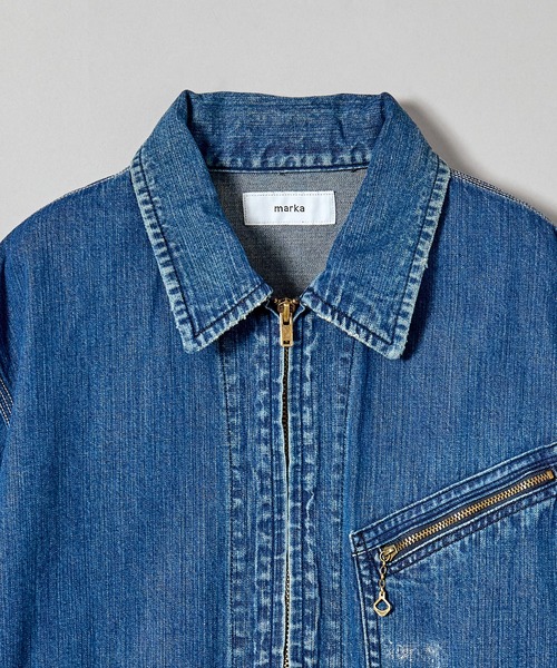 markaware（マーカウェア）の「DENIM WORK JACKET（デニムジャケット・メンズ・インディゴブルー・1/2）」の3枚目の写真