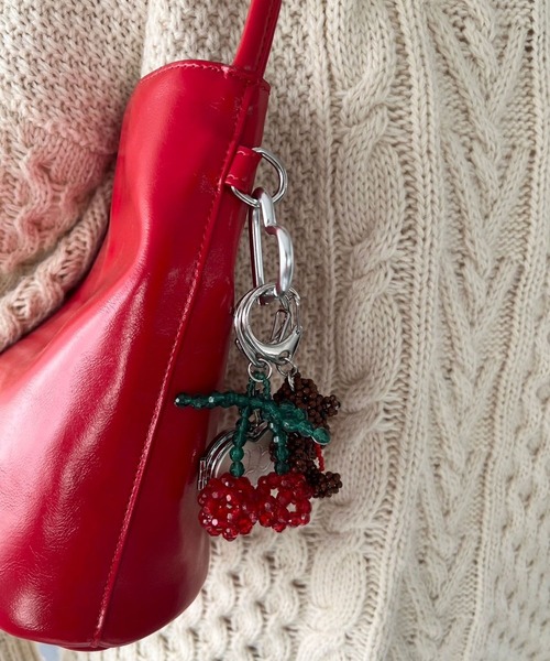 Me%（ミィパーセント）の「ビーズサクランボキーチャーム 308671（キーホルダー・レディース・レッド/イエロー/ブラック/ピンク・FREE）」の11枚目の写真