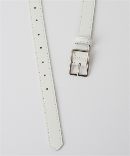 Petitjo(プッチージョ)の「小さいサイズ スクエアバックルベルト 低身長さん・小柄女性(ベルト・レディース・オフホワイト/ブラック・XS-S)」の12枚目の写真