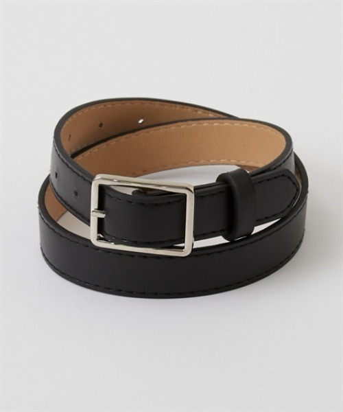 Petitjo(プッチージョ)の「小さいサイズ スクエアバックルベルト 低身長さん・小柄女性(ベルト・レディース・オフホワイト/ブラック・XS-S)」の13枚目の写真