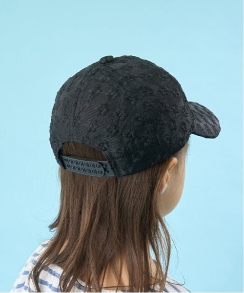 Lycee mine（リセマイン）の「シアー花柄キャップ（キャップ・キッズ・オフホワイト/ブラック・54cm）」の5枚目の写真