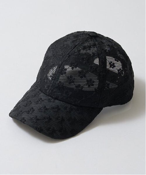 Lycee mine（リセマイン）の「シアー花柄キャップ（キャップ・キッズ・オフホワイト/ブラック・54cm）」の8枚目の写真