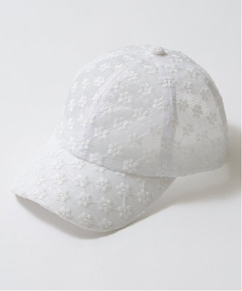Lycee mine（リセマイン）の「シアー花柄キャップ（キャップ・キッズ・オフホワイト/ブラック・54cm）」の9枚目の写真