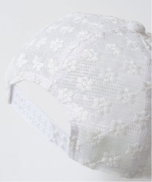Lycee mine（リセマイン）の「シアー花柄キャップ（キャップ・キッズ・オフホワイト/ブラック・54cm）」の11枚目の写真