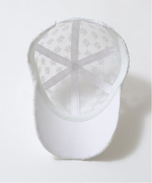 Lycee mine（リセマイン）の「シアー花柄キャップ（キャップ・キッズ・オフホワイト/ブラック・54cm）」の12枚目の写真