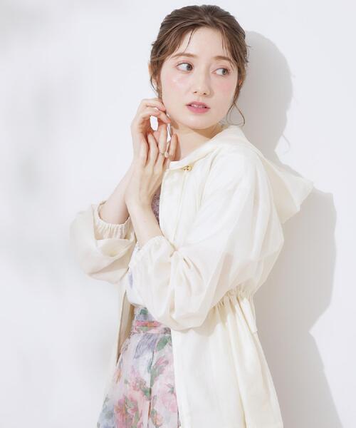 couture brooch（クチュールブローチ）の「【オシャレな透け感・ペプラム】愛されシアーマンパ（ブルゾン・レディース・ブラウン系その他/アイボリー/サンドベージュ・42/38/40/36）」の9枚目の写真