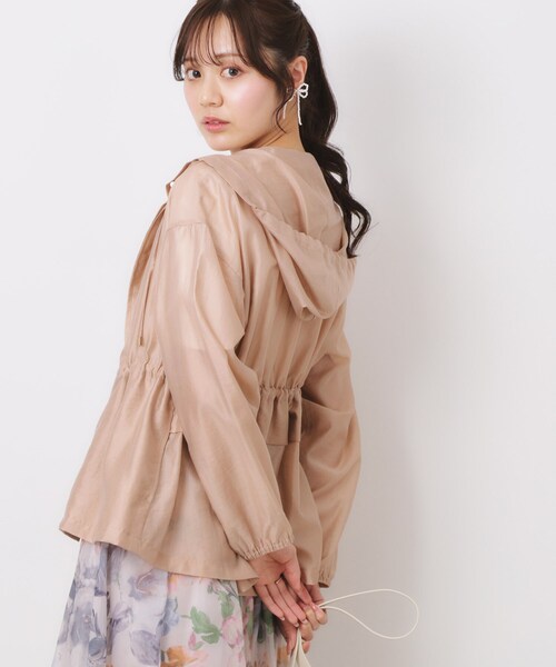 couture brooch（クチュールブローチ）の「【オシャレな透け感・ペプラム】愛されシアーマンパ（ブルゾン・レディース・ブラウン系その他/アイボリー/サンドベージュ・42/38/40/36）」の18枚目の写真