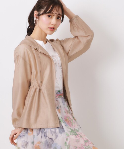 couture brooch（クチュールブローチ）の「【オシャレな透け感・ペプラム】愛されシアーマンパ（ブルゾン・レディース・ブラウン系その他/アイボリー/サンドベージュ・42/38/40/36）」の19枚目の写真