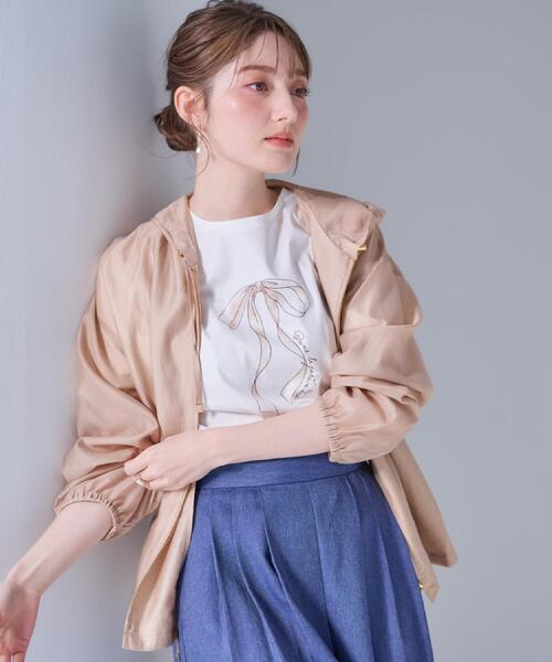 couture brooch（クチュールブローチ）の「【オシャレな透け感・ペプラム】愛されシアーマンパ（ブルゾン・レディース・ブラウン系その他/アイボリー/サンドベージュ・42/38/40/36）」の20枚目の写真