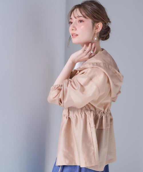 couture brooch（クチュールブローチ）の「【オシャレな透け感・ペプラム】愛されシアーマンパ（ブルゾン・レディース・ブラウン系その他/アイボリー/サンドベージュ・42/38/40/36）」の22枚目の写真