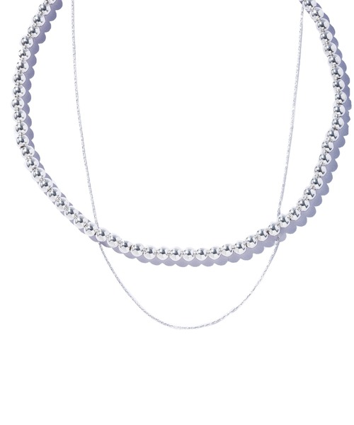 quip queint(クイップクエイント)の「【quip queint】bowling tribe layer necklace/ボウリング トライブ レイヤー ネックレス(ネックレス・レディース・シルバー・FREE)」の1枚目の写真