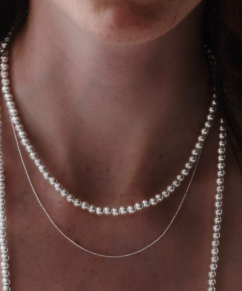 quip queint(クイップクエイント)の「【quip queint】bowling tribe layer necklace/ボウリング トライブ レイヤー ネックレス(ネックレス・レディース・シルバー・FREE)」の4枚目の写真