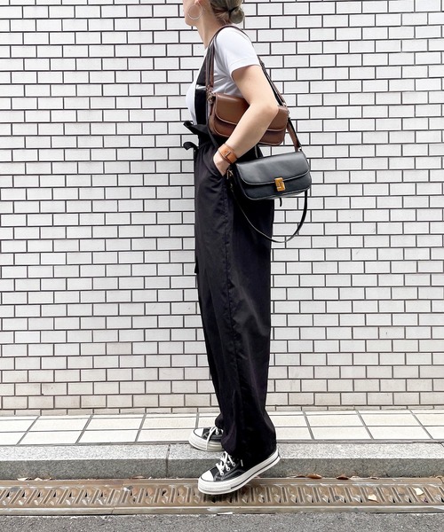 ISOOK（アイスー）の「2wayショルダーバッグ(comochi select)/ハンドバッグ 斜め掛け マグネットボタン フェイクレザー 合皮 黒 茶色 ブラック ブラウン（ハンドバッグ・レディース・ブラウン/ブラック・FREE）」の12枚目の写真