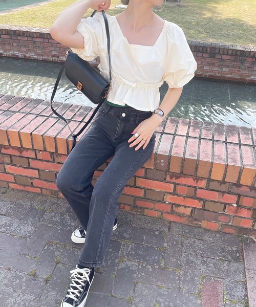 ISOOK（アイスー）の「2wayショルダーバッグ(comochi select)/ハンドバッグ 斜め掛け マグネットボタン フェイクレザー 合皮 黒 茶色 ブラック ブラウン（ハンドバッグ・レディース・ブラウン/ブラック・FREE）」の9枚目の写真