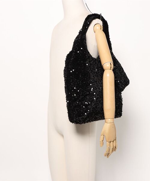 Anthe(アンテ)の「【Anthe】 / ポーチ付きスパンコールマルシェBAG / ant-000023(トートバッグ・レディース・シルバー/ブラック・ONESIZE)」の7枚目の写真