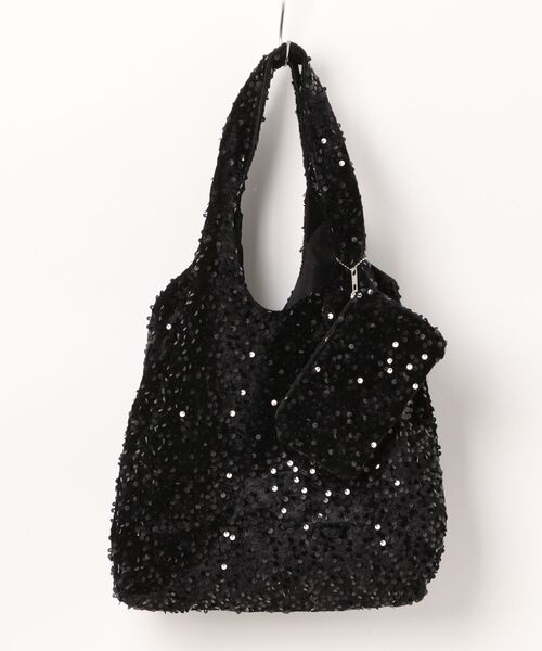 Anthe(アンテ)の「【Anthe】 / ポーチ付きスパンコールマルシェBAG / ant-000023(トートバッグ・レディース・シルバー/ブラック・ONESIZE)」の8枚目の写真