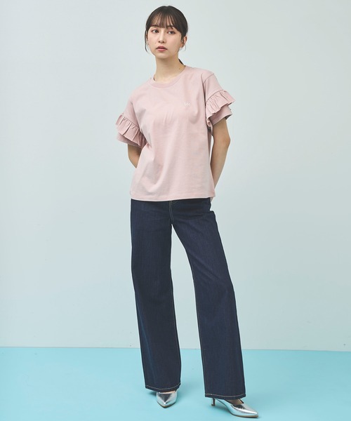 31 Sons de mode(トランテアン ソン ドゥ モード)の「【Leeコラボ】デニムワイドパンツ(デニムパンツ・レディース・サックスブルー/インディゴブルー・36/38)」の10枚目の写真