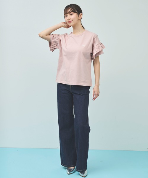 31 Sons de mode(トランテアン ソン ドゥ モード)の「【Leeコラボ】デニムワイドパンツ(デニムパンツ・レディース・サックスブルー/インディゴブルー・36/38)」の11枚目の写真