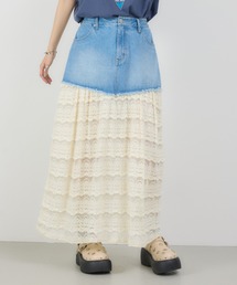 RODEO CROWNS WIDE BOWL | デニム×レーススカート(スカート)