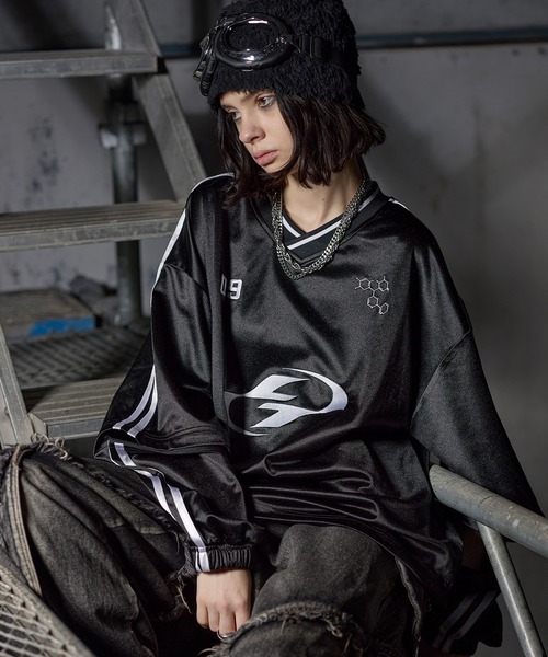 ERAR】ジップアーム3wayプルオーバーハイギミックゲームシャツ/ロングT