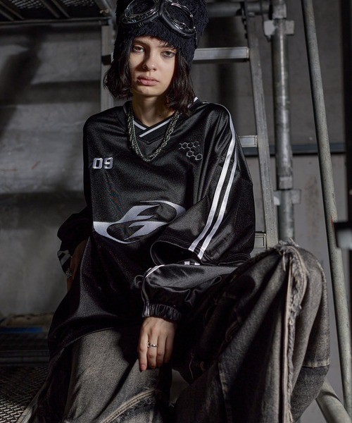 ERAR】ジップアーム3wayプルオーバーハイギミックゲームシャツ/ロングT