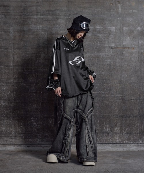 ERAR】ジップアーム3wayプルオーバーハイギミックゲームシャツ/ロングT