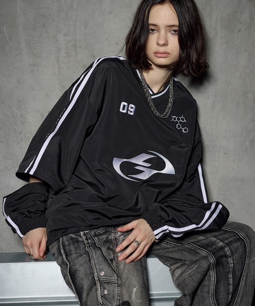 ERAR】ジップアーム3wayプルオーバーハイギミックゲームシャツ