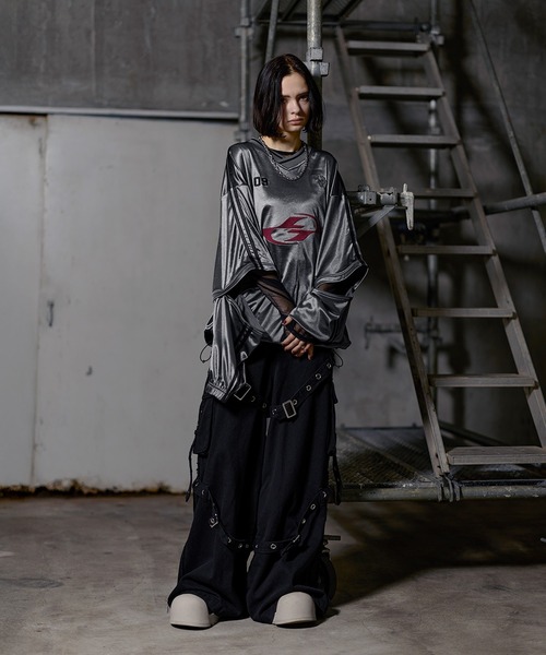 ERAR】ジップアーム3wayプルオーバーハイギミックゲームシャツ/ロングT