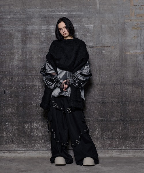 LILL 袖脱着可能ZIP3wayプルオーバーゲームシャツ ブラック LILL 袖