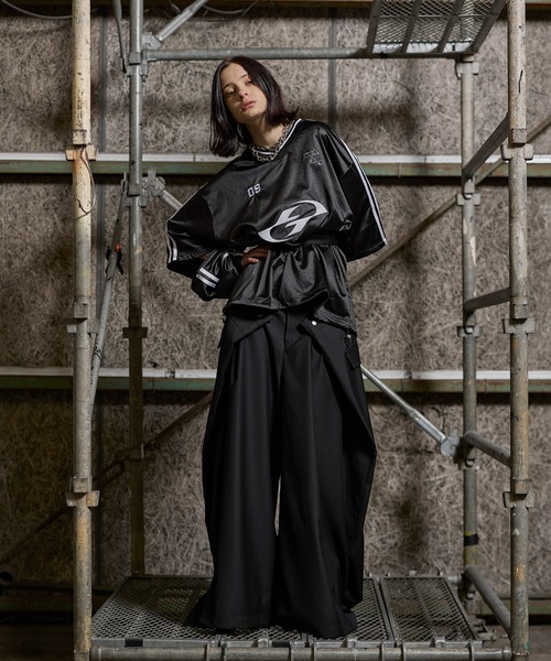 ERAR】ジップアーム3wayプルオーバーハイギミックゲームシャツ/ロングT