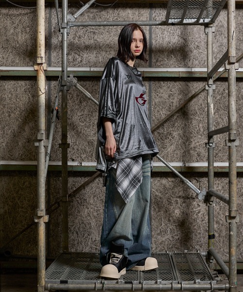 ERAR（エラー）の「【ERAR】ジップアーム3wayプルオーバーハイギミックゲームシャツ/ロングTシャツ（Tシャツ/カットソー・メンズ・グレー系/ブラック系/ブラック/ワイン/ホワイト/チャコール/グレー系1・S/M/L/XL）」の14枚目の写真