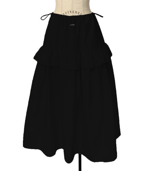 HONEY MI HONEY（ハニーミーハニー）の「rain tiered skirt（スカート・レディース・ホワイト/ブラック/ベージュ・FREE）」の8枚目の写真