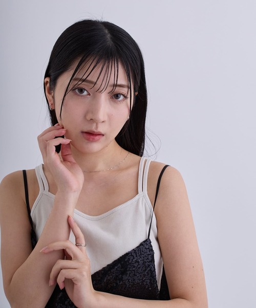 CALIN STANDARD(カリンスタンダード)の「◆金属アレルギー対応◆◆made in japan◆【片手でスムースワンタッチ】カーブライン スムースクリスタルピアス(ピアス(両耳用)・レディース・ゴールド/シルバー・FREE)」の3枚目の写真